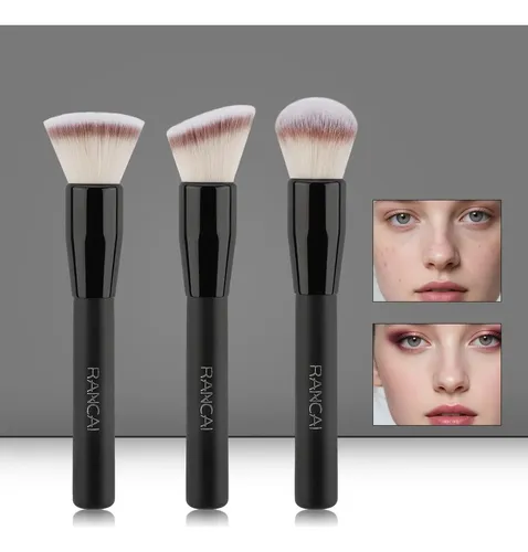 Set 3 Brochas Kabuki Para Base Contorno Corrector