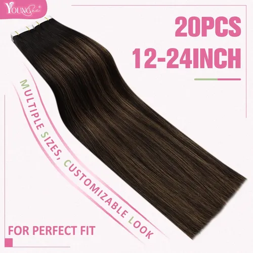 Extensiones De Pelo Con Cinta Adhesiva Youngsee Brown Balaya