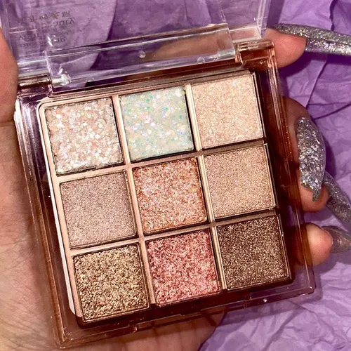 Paleta De Sombras Glitter 9 Colores Flyee0