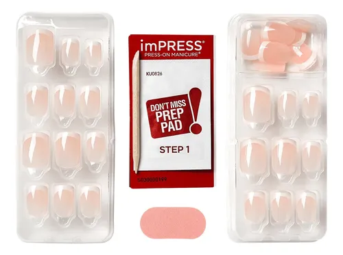 Uñas Kiss Impress Francesitas Instantáneas Classic French