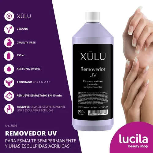 Pack X6 Removedor Esmalte Semipermanente Y Uñas Esculpidas
