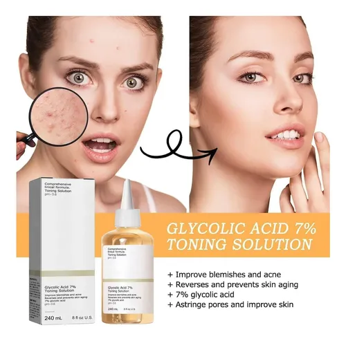 Tónico Con Ácido Glicólico Al 7% (240 Ml), Tónico Exfoliante