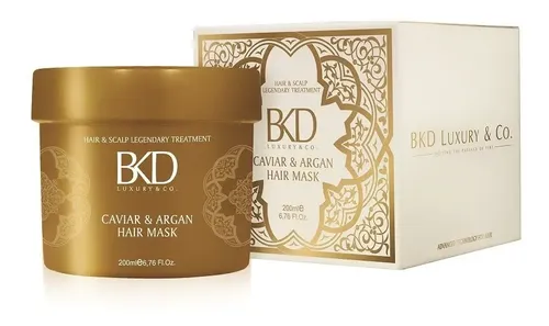Máscara Capilar Caviar & Argan Mythical Libre de Parabenos Nutricion Anti Frizz BKD