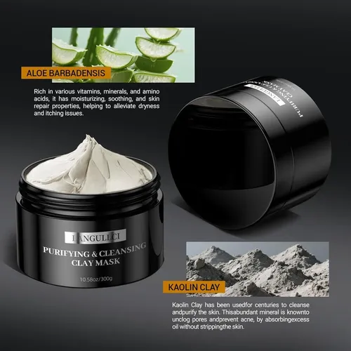 Mascarilla Facial De Arcilla Kaolin Langullci 298g