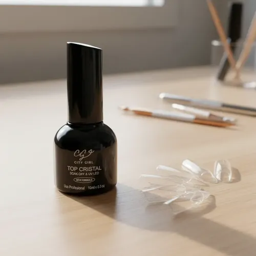 Top Coat Cristal City Girl 10ml Uv/led Brillo Intenso Profes