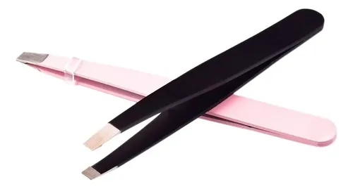2 Piezas Pinzas Profesionales Cejas Slanted Removedor De