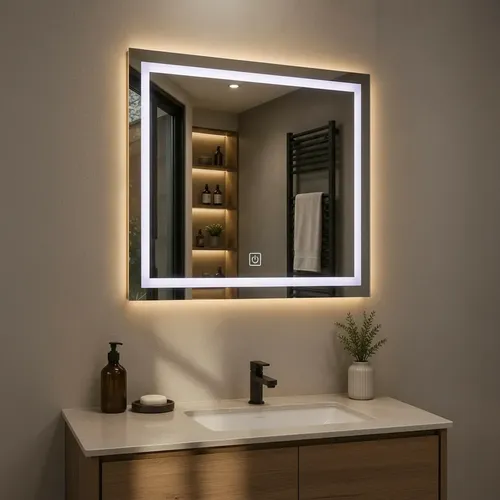 Espejo Led Rectangular Elicar Horizontal Touch 60×80 Baño