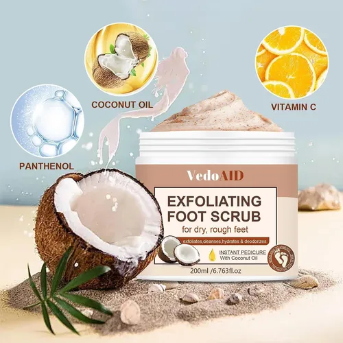 Exfoliante De Coco Para Pies Lanemay 6.76 Oz