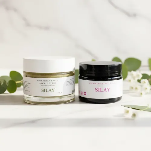 Kit Exfoliante Facial/mascarilla Arcilla Verde. Vegano Acne