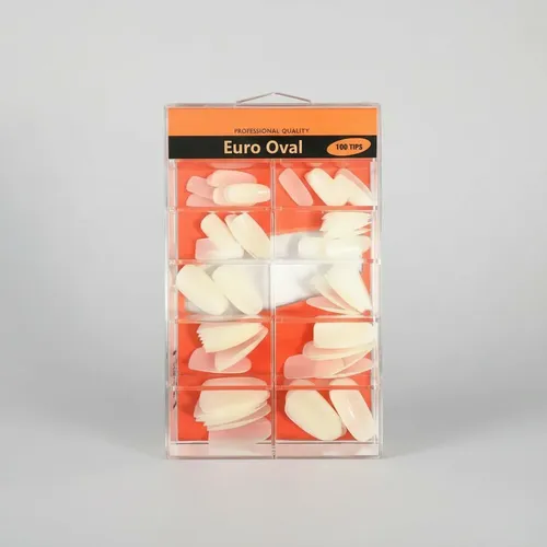 Uñas Postizas X 100 Ovaladas Naturales Euro Oval U2000