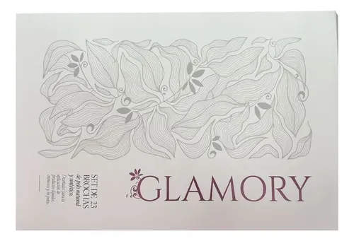 Set Brochas Maquillaje Glamory 23 Piezas Cerdas Naturales Sintéticas
