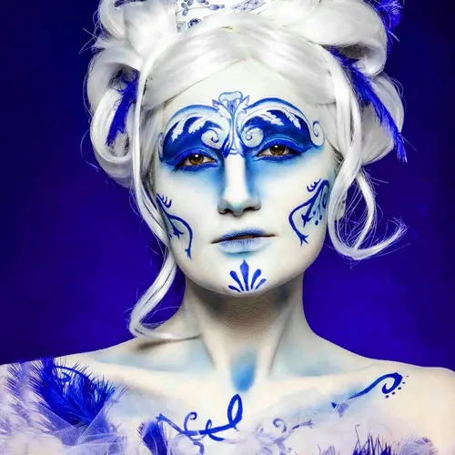Pintura Facial Eye Black Azul Royal Meicoly 3u