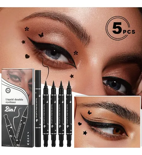 Set Delineador De Ojos Con Estampado 5 Formas Xingxyuel