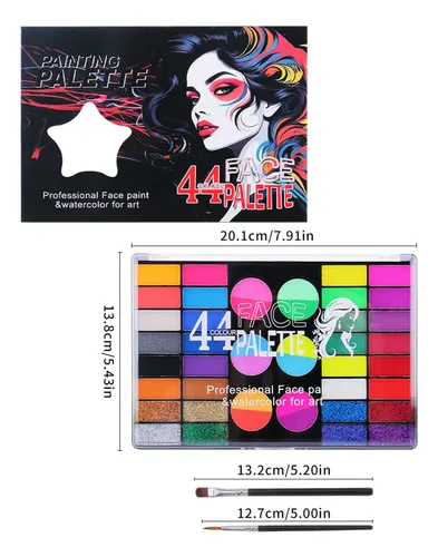 Kit De Maquillaje Facial Lavable No Tóxico De 54 Colores Com