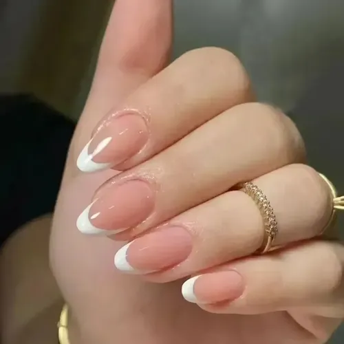 Tips Almendra Cortos Soft Gel Transparentes Prelimados 504un Transparente Almendra Corta