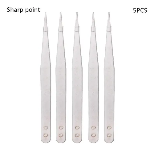 Pinzas De Acero Inoxidable Para Cejas, Herramienta Plateada