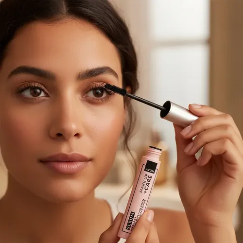 Mascara Pestañas Avon Volumen Serum Make Up Care 10g Negro