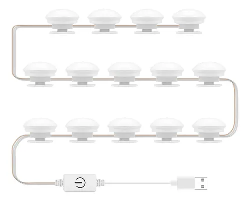 Luz Led Usb Para Espejo De Tocador, Atenuación Tricolor