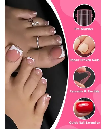 Kit De Uñas De Gel Poligel Ebanku Para Uñas De Los Pies