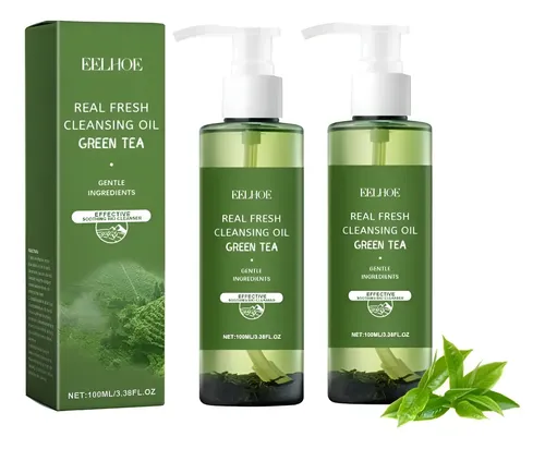 Aceite Limpiador Té Verde, Desmaquillante Suave .