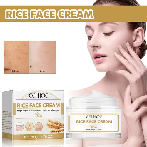 La Crema De Arroz Cuida Suavemente Las Líneas Finas De La Ca