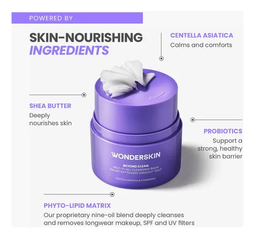 Bálsamo Limpiador Wonderskin Melt-it-all Hidratante Para El