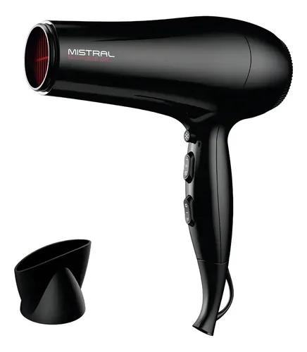 Secador De Pelo Gama Italy Mistral Tourmaline Ion 2200w Frio Color Negro