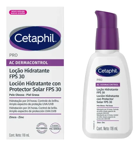 Loción Hidratante FPS 30 PRO AC Dermacontrol Cetaphil para Piel con Tendencia Acnéica x 118 Ml