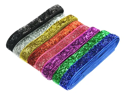 8 Yardas / Colores 3/8 Pulgadas 10mm Glitter Cinta De Para