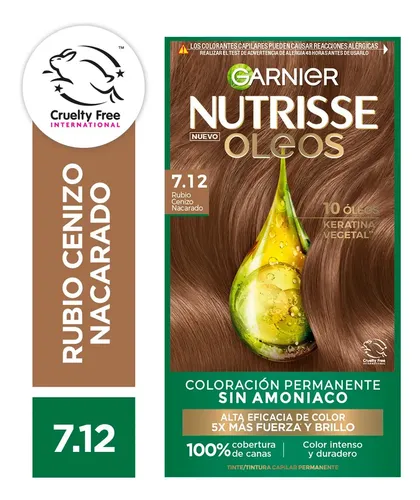 Kit Tintura Permanente Nutrisse Oleos Garnier Tono 7.12