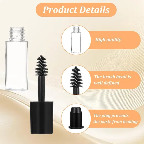 20 Tubos De Rímel Vacíos Con Varita, Mini 3 Ml Vacíos