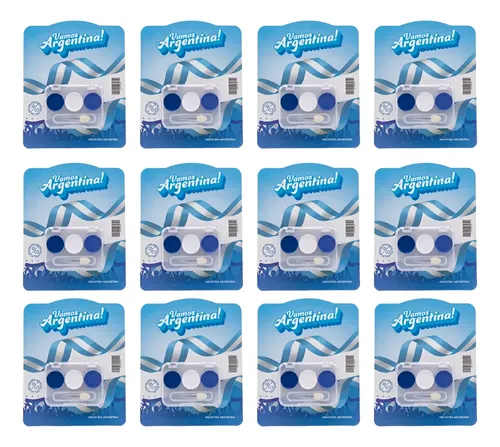 Pintura Cara Argentina Kit X12 Paleta Pincel Mayorista Copa