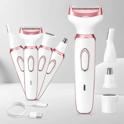 Máquina Depiladora 4 En 1 Mujer Facial Y Corporal Kit Viaje