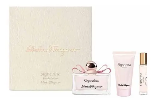 Set Salvatore Ferragamo Signorina EDP para Mujer 100 ml + 10 ml + Loción Corporal