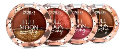 Trio Paleta De Sombras Full Moon Sky Pink21 Matte Shimmer Color Tono 01