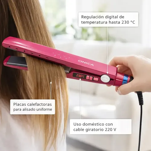 Plancha De Pelo Onica Oa-cp215 Profesional Y Compacta Lqlt