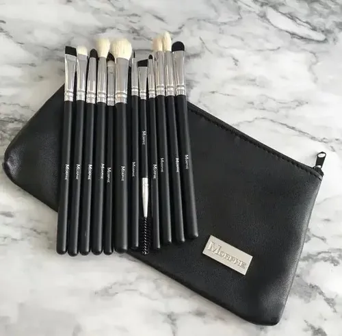 Set Brochas Maquillaje Ojos Morphe N° 702 Credible 12 Piezas Naturales Sintéticas