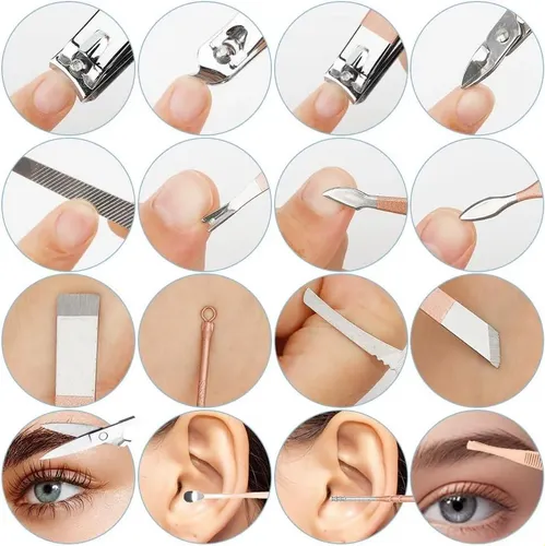 Kit De Manicura Y Pedicura 16 Piezas Con Estuche//2026