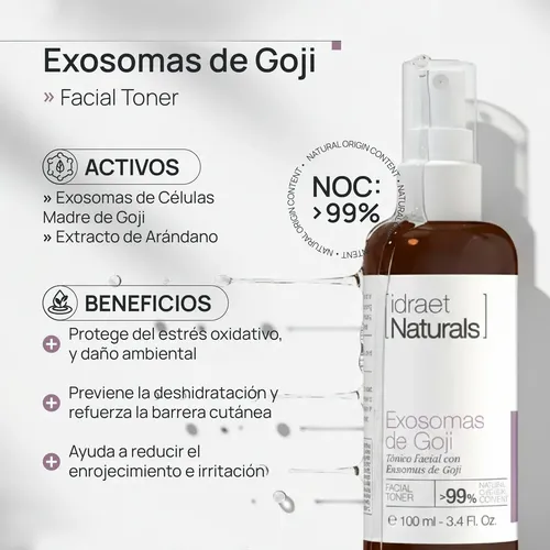 Tonico Facial Calmante Hidratante Exosomas De Goji Idraet Todo Tipo De Piel Día/noche
