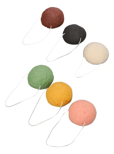 Esponja Facial Konjac, 6 Unidades, Para El Hogar, Viajes, Po