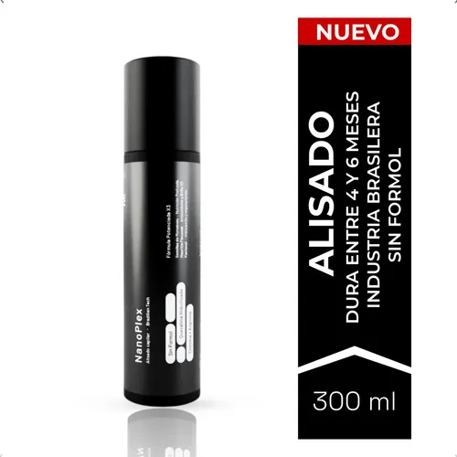 Alisado Brasilero Nanoplex Con Queratina Sin Formol 300ml