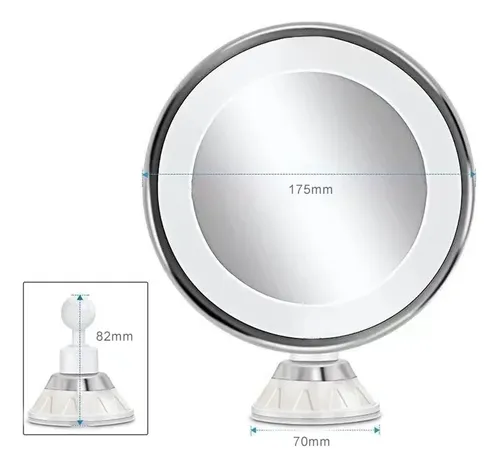 S-mz724 Espejo Maquillaje Con Luz Led Aumento 10x Con
