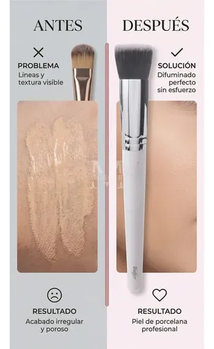 Brocha De Maquillaje Base Kabuki Buffer Mofeta Melody Scher
