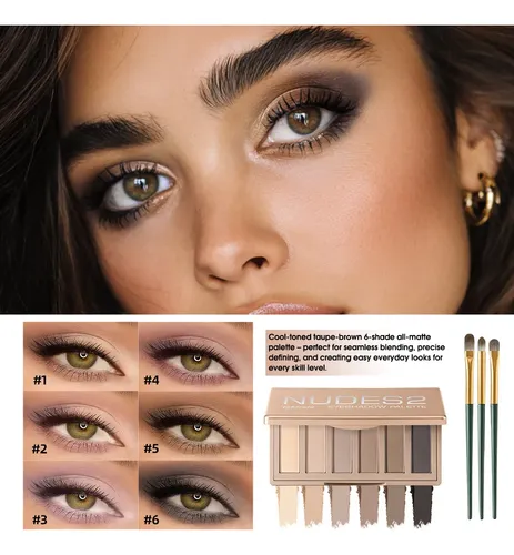 Set De Paleta De Lápiz De Cejas, Rubor, Brillo Labial Y Somb