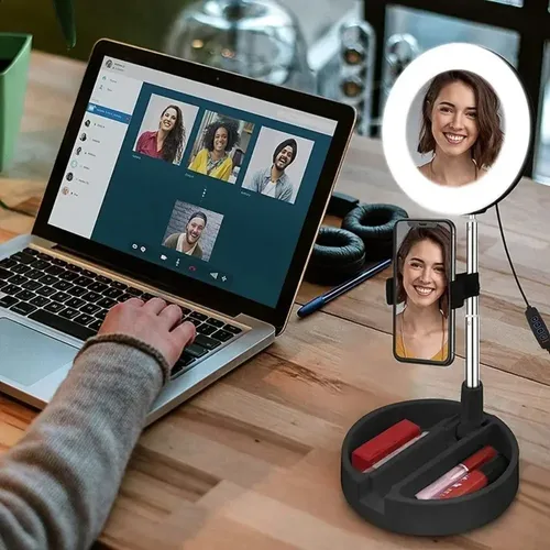 Espejo De Maquillaje Portátil Con Luz Led De Alta Definición