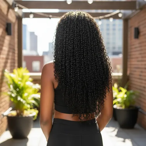 Cortina De Pelo Rizado Orgánico 4,50 Metros Negro 1 Lefemme