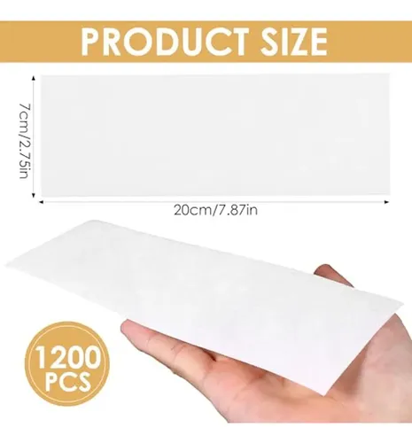 Tiras De Cera No Tejidas De 1200 Unidades, Tiras De Cera Gra