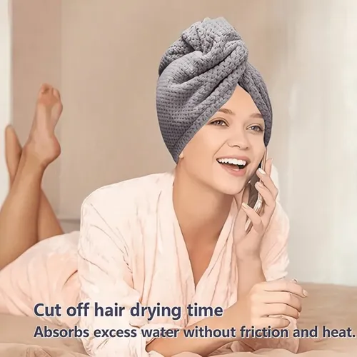 1 Gorro Para Cabello Seco, Suave Y Absorbente, De Color Alea
