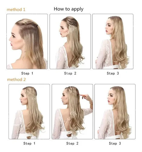Extensión De Cabello De Halo Ondulada 18  Liga Invisible