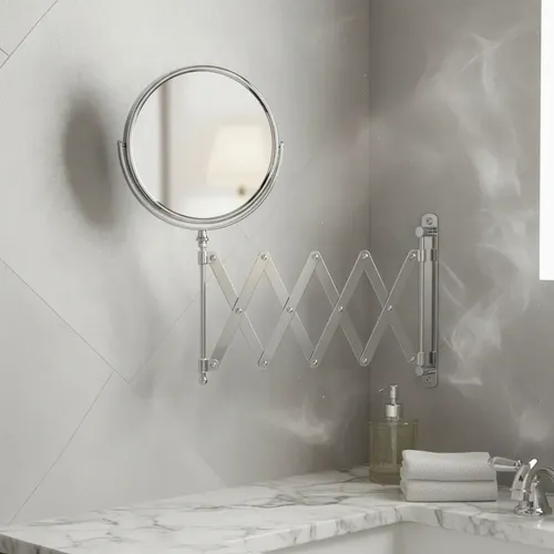 Espejo Extensible Tijera Aumento X5 Brazo 50 Cm Baño Pared